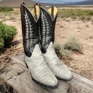 VINTAGE Tony Lama Gold Label Exotic Cowboy Boots Size 11.5 AAA Mens Western